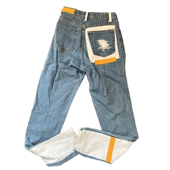 -Cide Celise high rise straight leg jeans patch size 27 - Picture 6 of 6